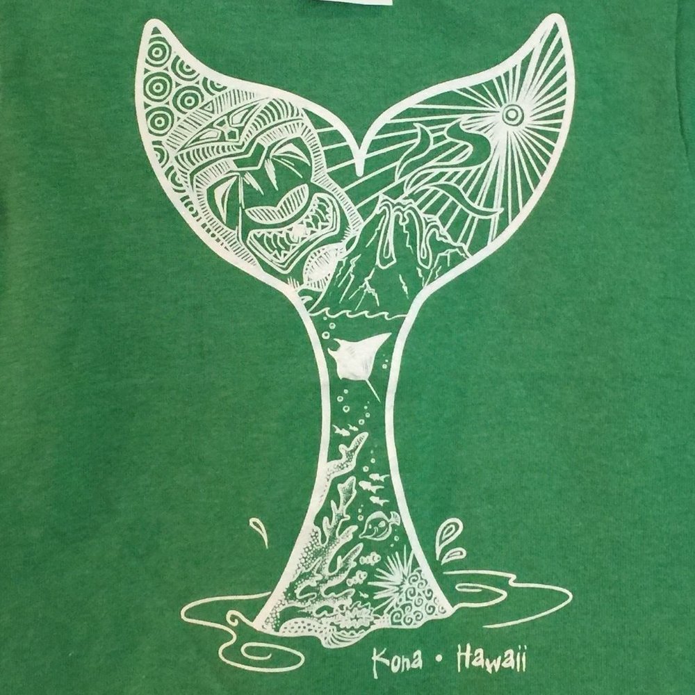 🇺🇸 WHALE TAIL, KONA HAWAII S/S YOUTH TEE, NWT